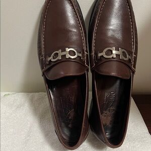 Salvatore Ferragamo Men's Dark Brown Slip-On Loafers